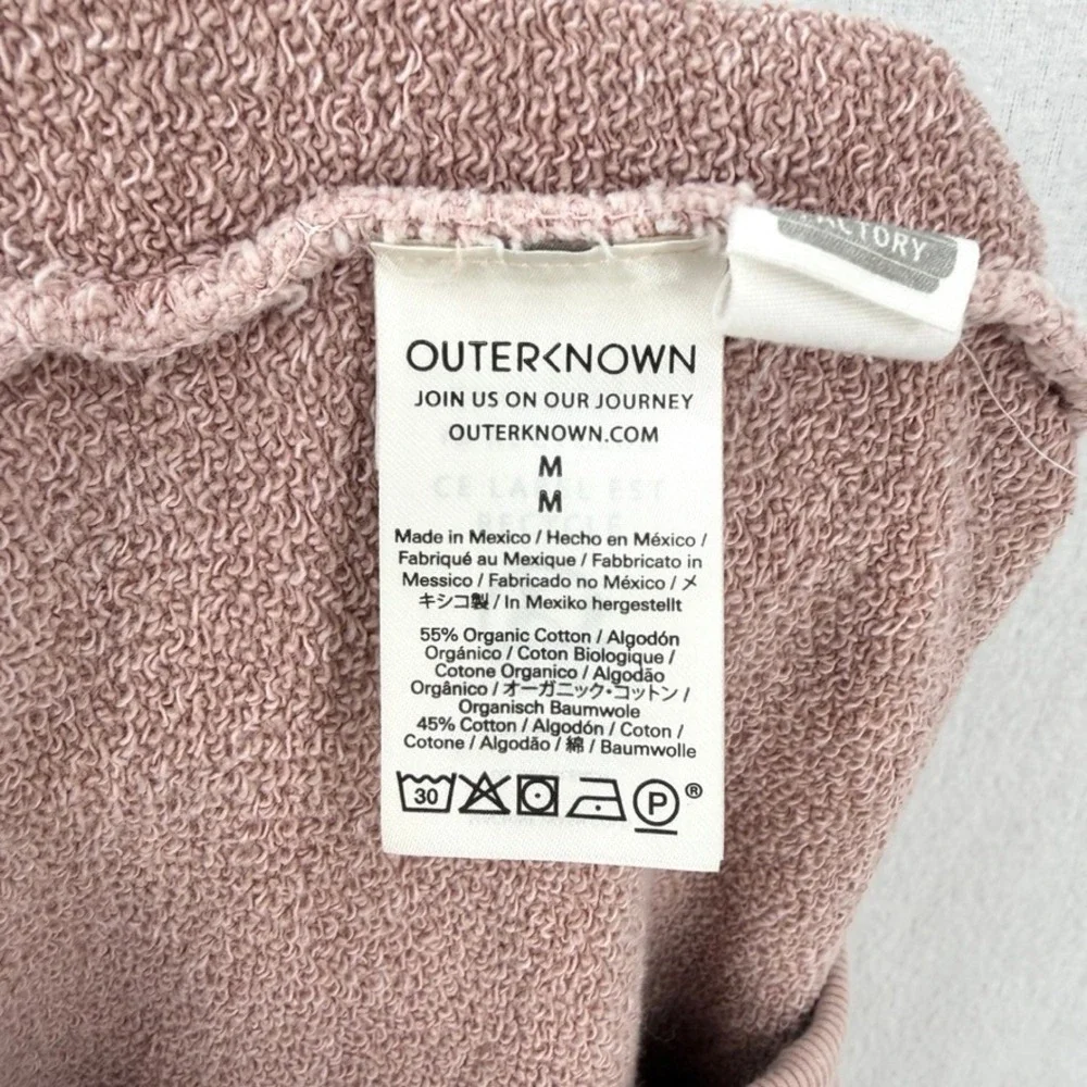 OUTERKNOWN Organic Cotton Jogger Sweatpant Medium Pink Drawstring Athleisure - Picture 13 of 14
